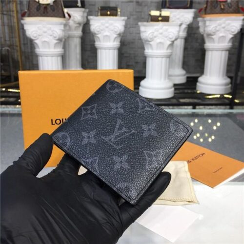High Quality Luxury Louis Vuitton Slender Id Wallet Monogram Eclipse Canvas alternate view