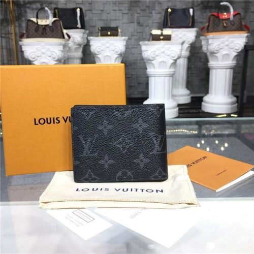 High Quality Luxury Louis Vuitton Slender Id Wallet Monogram Eclipse Canvas product detail