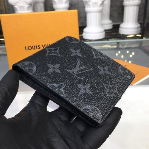 High Quality Luxury Louis Vuitton Slender Id Wallet Monogram Eclipse Canvas product detail