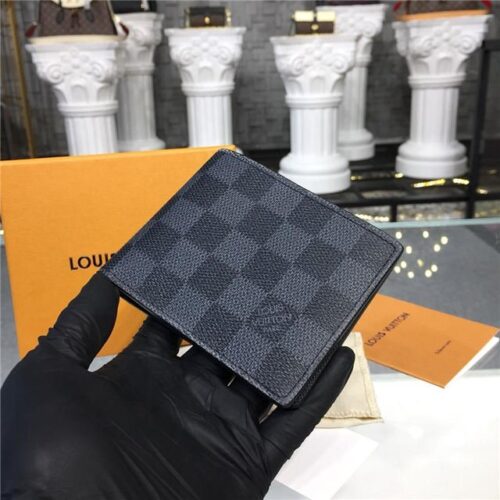 High Quality Luxury Louis Vuitton Slender Id Wallet Damier Graphite Canvas alternate view