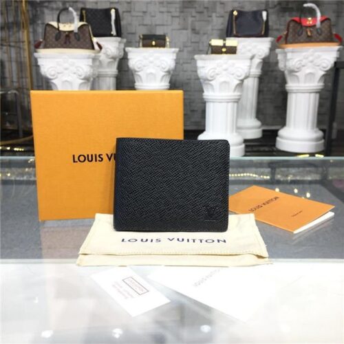 High Quality Luxury Louis Vuitton Slender Id Wallet Taiga Leather Ardoise