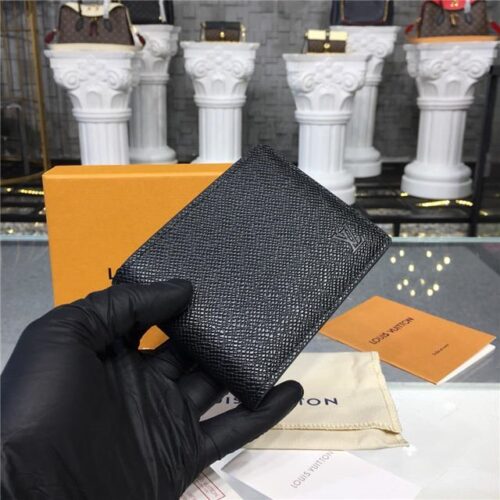 High Quality Luxury Louis Vuitton Slender Id Wallet Taiga Leather Ardoise alternate view