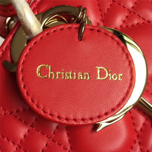 High Quality Luxury Lady Dior Cannage Bag Red product detail