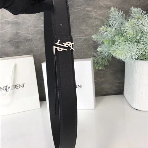 High Quality Luxury YSL Leather Belt Womens alternate view