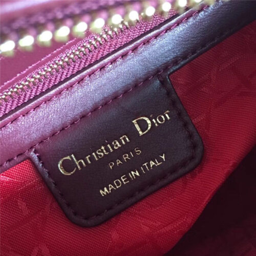 High Quality Luxury Lady Dior Cannage Bag Red Wine product detail