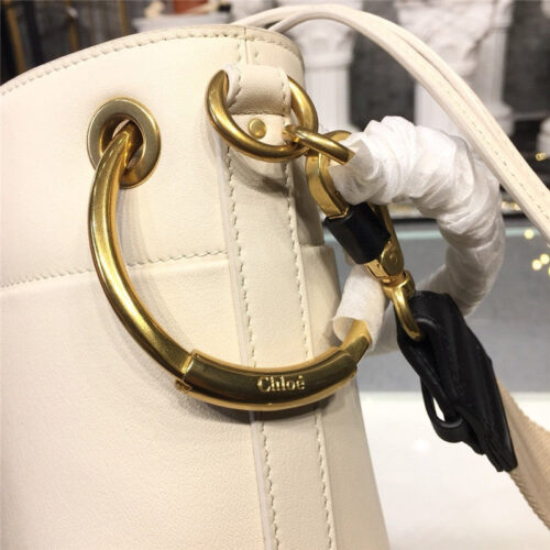 High Quality Luxury Chloe Roy Bucket Bag Small White product detail