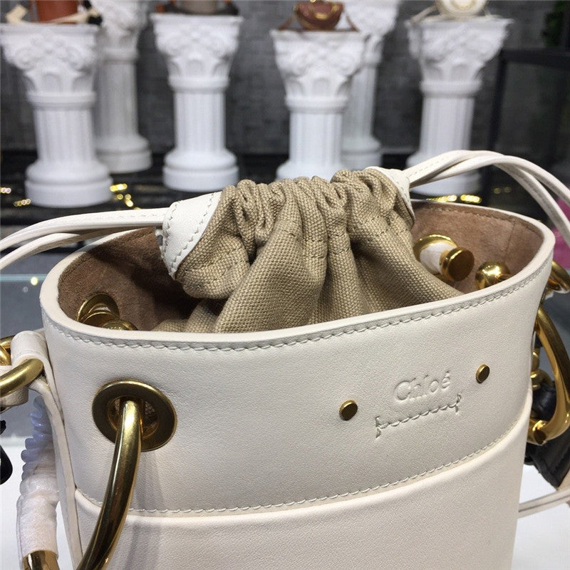 High Quality Luxury Chloe Roy Bucket Bag Small White product detail