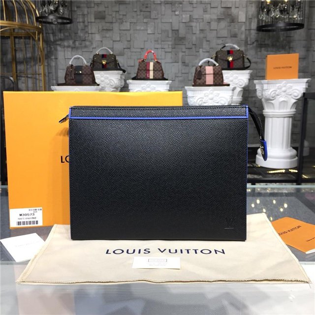 High Quality Luxury Louis Vuitton Pochette Voyage MM Taiga Leather