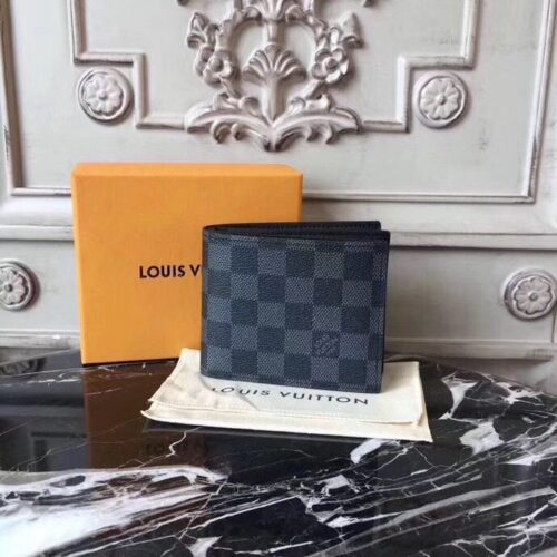 High Quality Luxury Louis Vuitton Damier Graphite Amerigo Wallet product detail