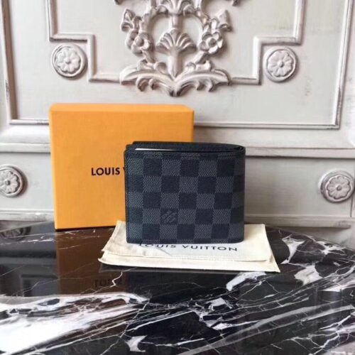 High Quality Luxury Louis Vuitton Damier Graphite Amerigo Wallet