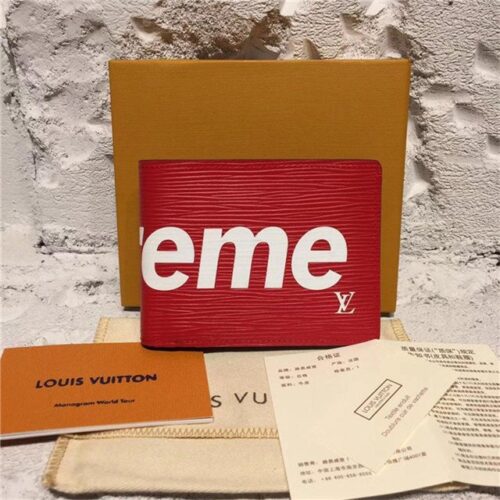 High Quality Luxury Louis Vuitton X Supreme Slender Wallet Epi (Varied Colors)