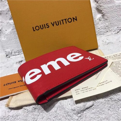 High Quality Luxury Louis Vuitton X Supreme Slender Wallet Epi (Varied Colors) product detail