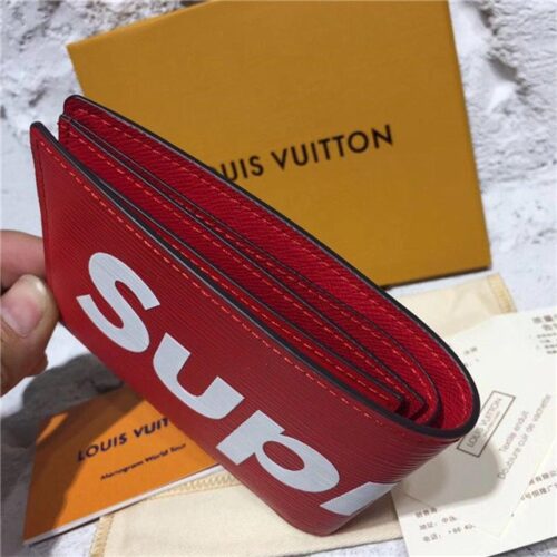 High Quality Luxury Louis Vuitton X Supreme Slender Wallet Epi (Varied Colors) product detail