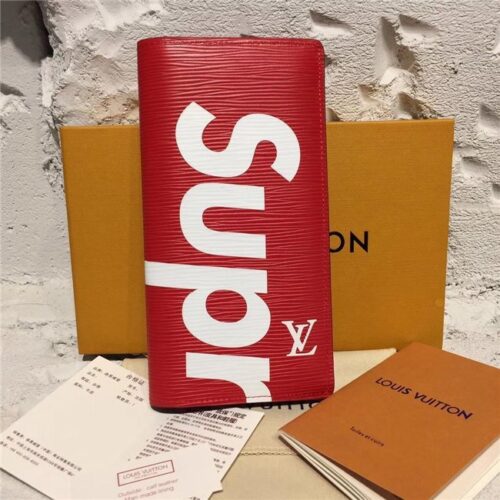 High Quality Luxury Louis Vuitton X Supreme Brazz Wallet Epi (Varied Colors) product detail