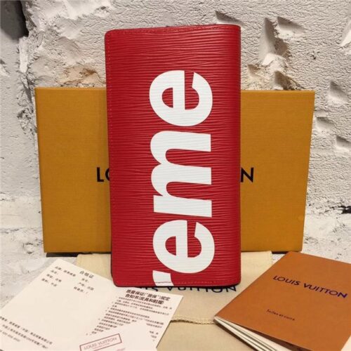 High Quality Luxury Louis Vuitton X Supreme Brazz Wallet Epi (Varied Colors) product detail