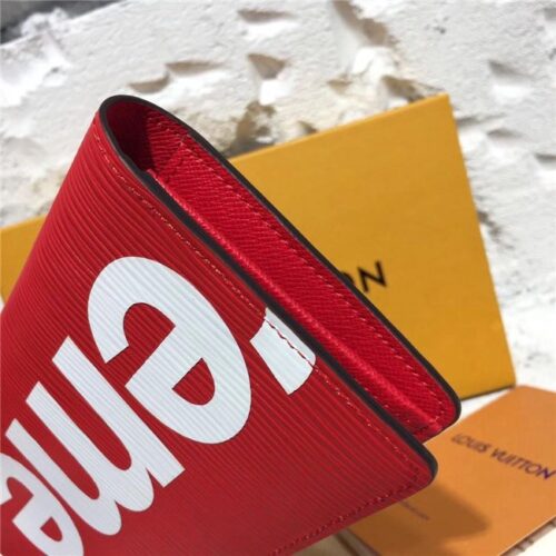 High Quality Luxury Louis Vuitton X Supreme Brazz Wallet Epi (Varied Colors) product detail
