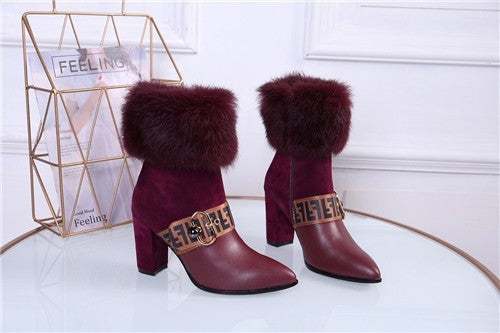 High Quality Luxury Fendi Ankle Booties Shoes – Style 20403