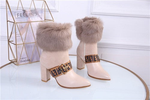 High Quality Luxury Fendi Ankle Booties Shoes – Style 25491
