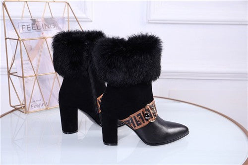 High Quality Luxury Fendi Ankle Booties Shoes alternate view