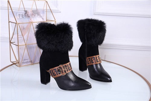 High Quality Luxury Fendi Ankle Booties Shoes