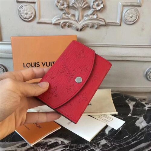 High Quality Luxury Louis Vuitton Anae Coin Purse Mahina Leather (Varied Colors) alternate view