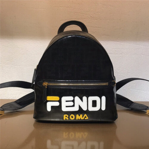 High Quality Luxury Fendi Black FF Backpack