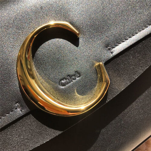High Quality Luxury Chloe C Bag Medium Black product detail