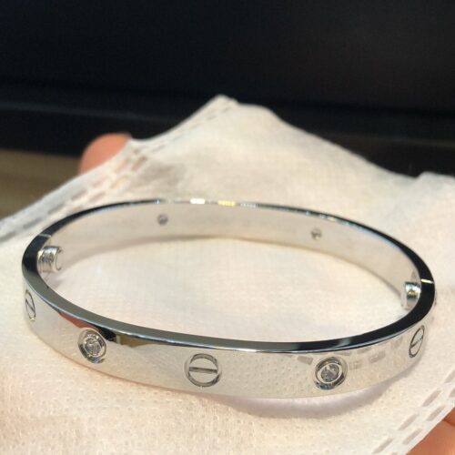 High Quality Luxury Cartier Gorgeous Love Bracelet Silver (Women Size) alternate view