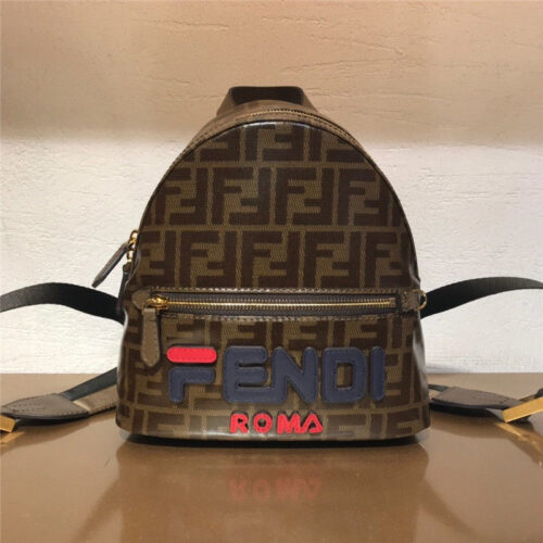 High Quality Luxury Fendi Black FF Backpack – Style 32349