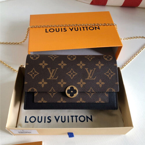 High Quality Luxury Louis Vuitton Flore Chain Wallet