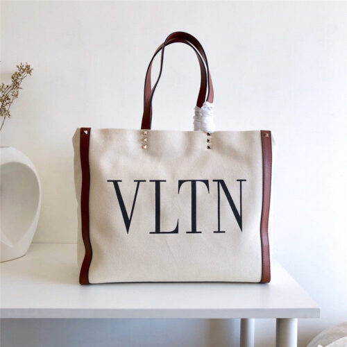 High Quality Luxury Valentino Canvas Shopping Bag – Style 03591