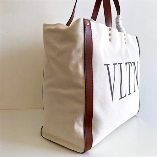 High Quality Luxury Valentino Canvas Shopping Bag – Style 03591 product detail