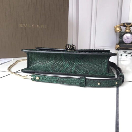 High Quality Luxury Bvlgari Python Bag Green product detail