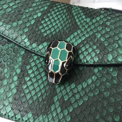 High Quality Luxury Bvlgari Python Bag Green product detail