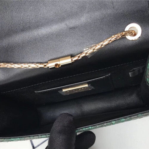 High Quality Luxury Bvlgari Python Bag Green – Style 42550 product detail