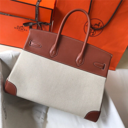 High Quality Luxury Hermes Leather Hermes Birkin Handbag Swift Bag alternate view