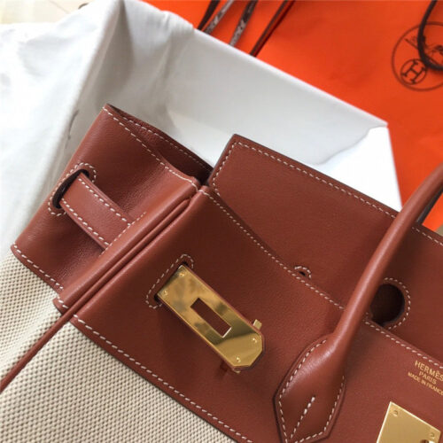 High Quality Luxury Hermes Leather Hermes Birkin Handbag Swift Bag product detail