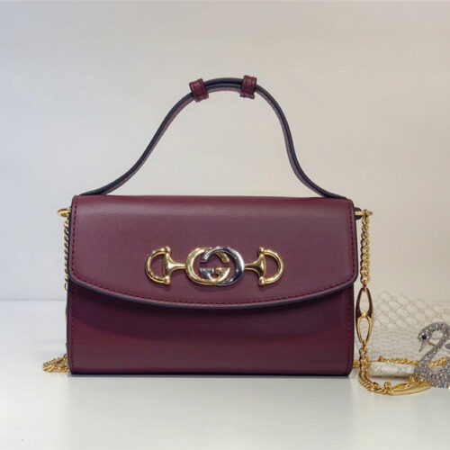 High Quality Luxury Gucci Zumi Smooth Leather Mini Shoulder Bag