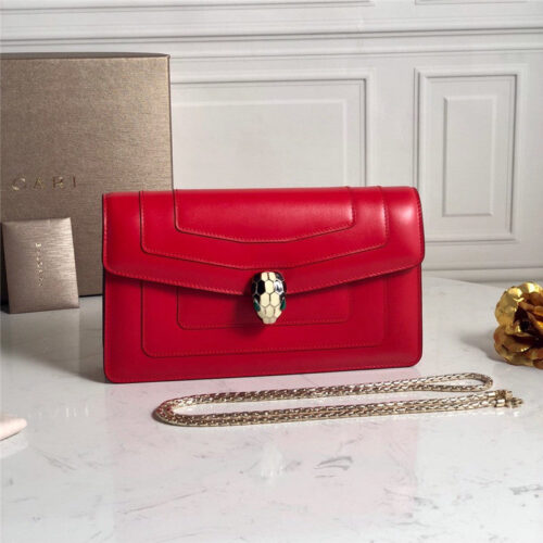 High Quality Luxury Bvlgari Serpenti Forever Bag Red