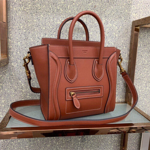 High Quality Luxury Celine Celine Bag Luggage Micro Luggage Micro Fake Handbag product detail