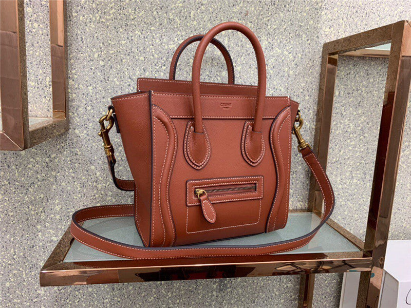 High Quality Luxury Celine Celine Bag Luggage Micro Luggage Micro Fake Handbag product detail
