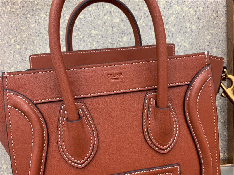 High Quality Luxury Celine Celine Bag Luggage Micro Luggage Micro Fake Handbag product detail