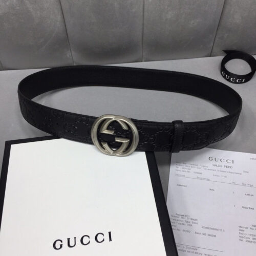 High Quality Luxury Gucci Belt 40Mm Silver