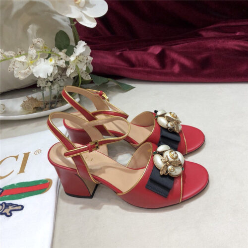 High Quality Luxury Gucci Block Heel Sandals Shoes – Style 66419 alternate view
