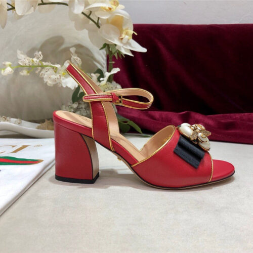 High Quality Luxury Gucci Block Heel Sandals Shoes – Style 66419 product detail
