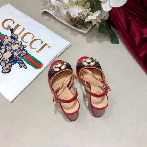 High Quality Luxury Gucci Block Heel Sandals Shoes – Style 66419 product detail