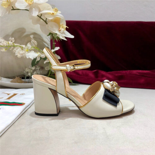 High Quality Luxury Gucci Block Heel Sandals Shoes – Style 68115 product detail