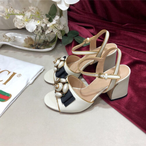 High Quality Luxury Gucci Block Heel Sandals Shoes – Style 68115