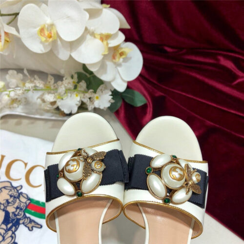 High Quality Luxury Gucci Block Heel Sandals Shoes – Style 68115 product detail