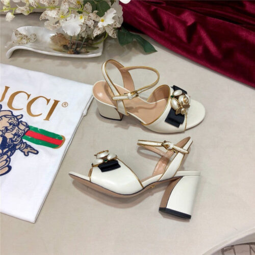 High Quality Luxury Gucci Block Heel Sandals Shoes – Style 68115 product detail